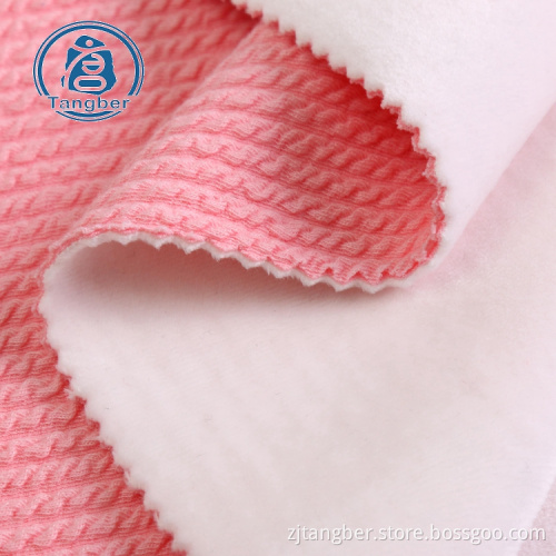 polyester jacquard bubbelbundet supermjukt fleece tyg